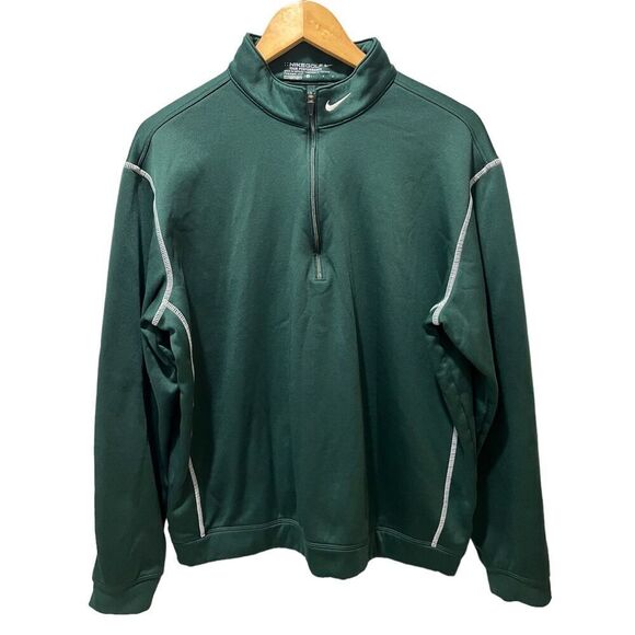Nike Golf Therma Fit 1/2 Zip Men's Pullover Long Sleeve Green size Large - Picture 1 of 4